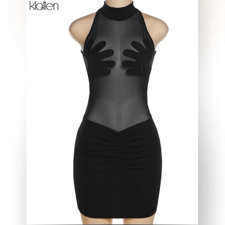 שמלה שקופה ידיים