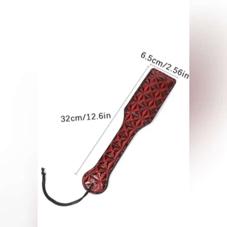 ספנקר אדום  מבריק בטקסטורה משובצת