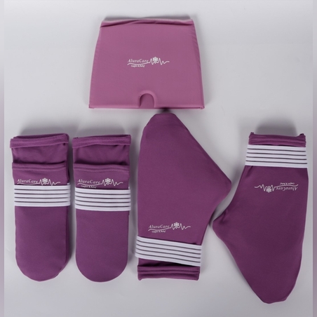 AluraCare Gloves, Socks & Cap Set – Reusable Gel Ice Packs for Hand, Foot & Head , סט כפפות וגרביים וכובע של AluraCare - שקיות  ג'ל רב פעמיות לחום וקור לידיים, רגליים וראש - מידה LARGE