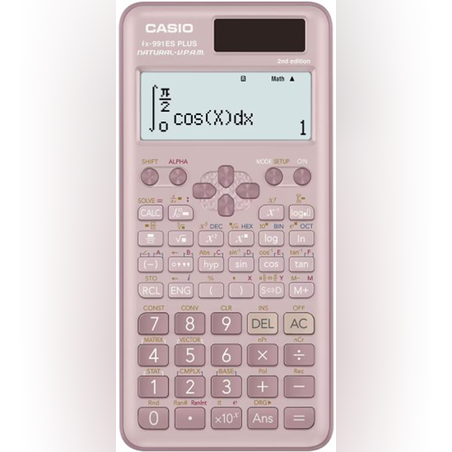 מחשבון מדעי קסיו CASIO FX-991ES Plus צבע ורוד - מהדורה שנייה דגם משופר