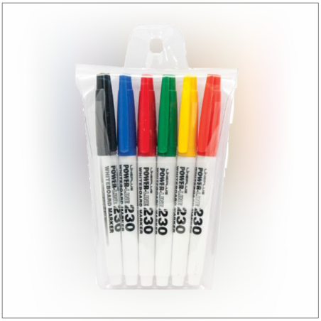 סט טושים דקים ללוח מחיק ליין פלוס1/6