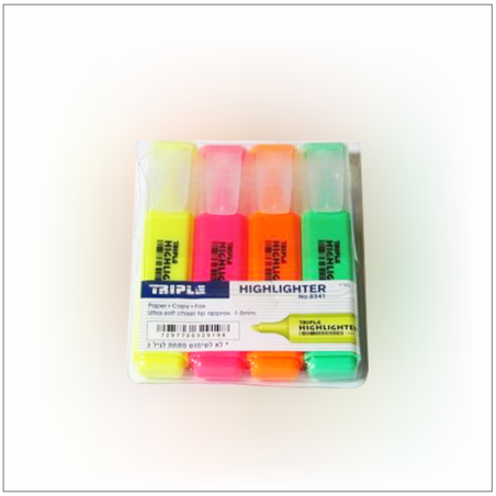 סט טושים להדגשה 1/4 טריפל