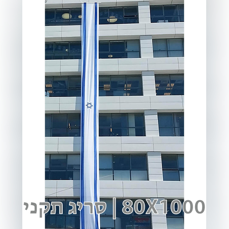 דגל לבניין 80X1000 סריג תקני