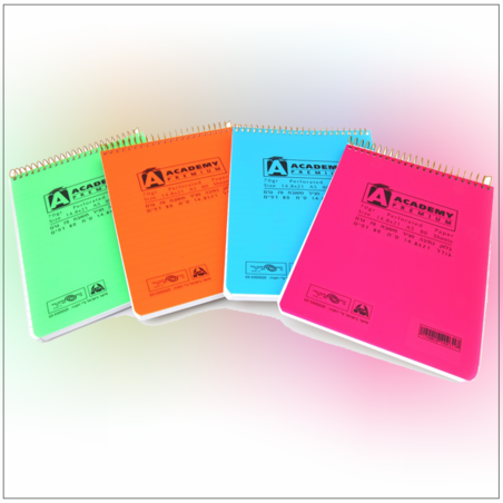 בלוק ספירל כריכה פלסטיק A5