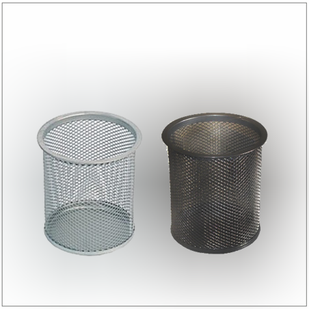 כוס רשת מתכת שחור/כסוף