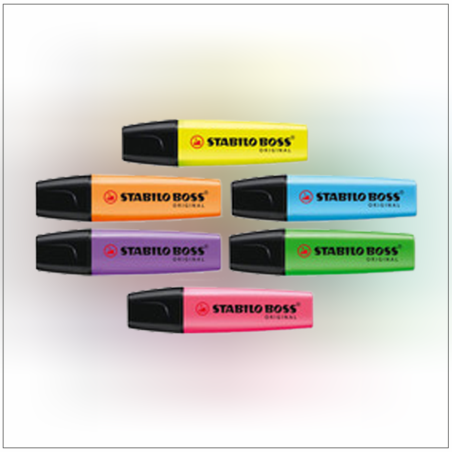 טוש הדגשה סטבילו בצבעים שונים