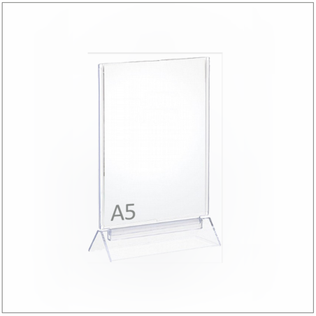 מעמד תצוגה A5 שולחני דו צדדי