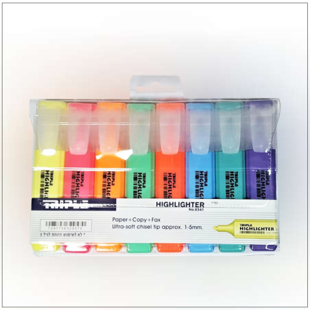 סט טושים להדגשה 1/8 טריפל