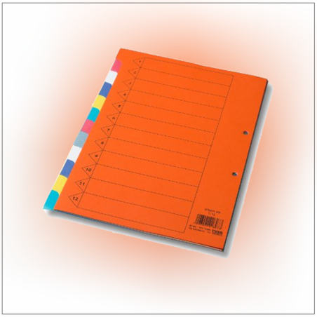 חוצצים מנילה קרטון 1/12 פוליו