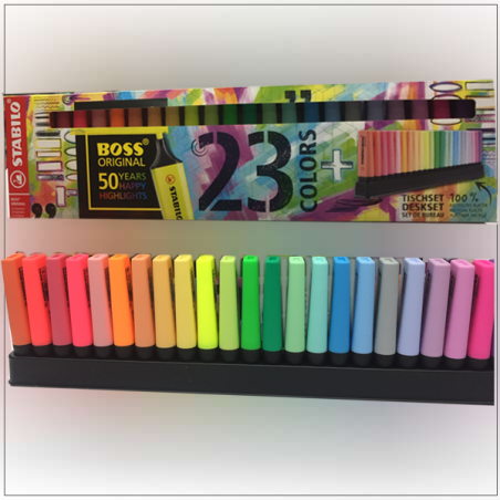 סט טושים להדגשה 23 גוונים סטבילו  stabilo