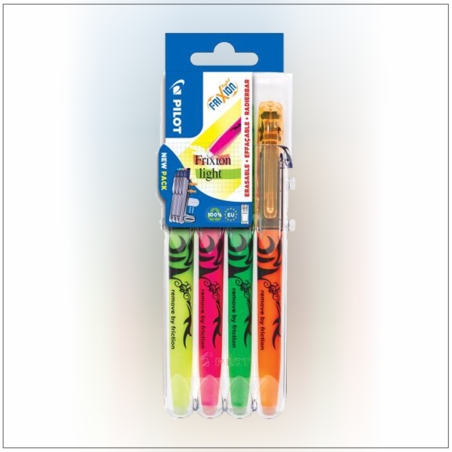 סט 4 טושים דקים להדגשה מחיקים PRIXON LIGHT