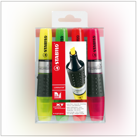 סט טושים להדגשה 1/4 סטבילו  בוס luminator