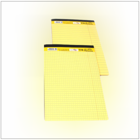 בלוק כתיבה A5 צהוב משובץ/שורה
