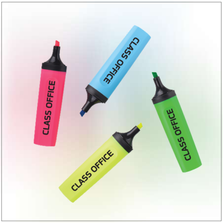 טוש הדגשה שטוח צבעים שונים