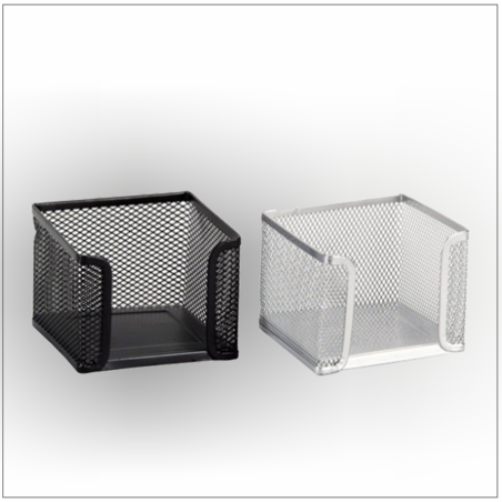 מעמד רשת מתכת לנייר ממו שחור/כסוף