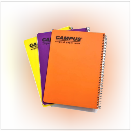 מחברת ספירל A4 כריכת פלסטיק 72 דף CAMPUS