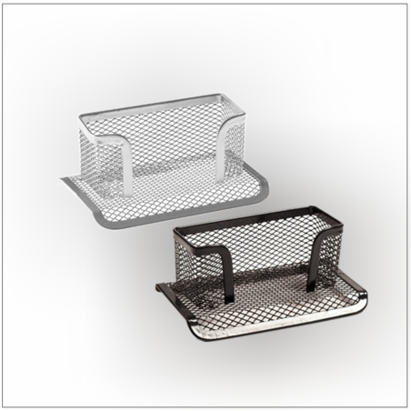 מעמד רשת מתכת לכרטיסי ביקור שחור/כסוף