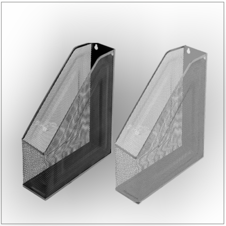 מעמד רשת מתכת לקטלוגים שחור/כסוף