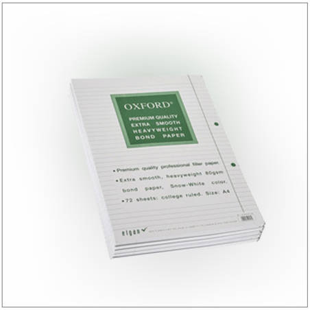 דפדפת 72 דף A4 לקלסר 1/5 אוקספורד