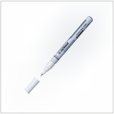 טוש שמן לסימון לבן דק PAINT