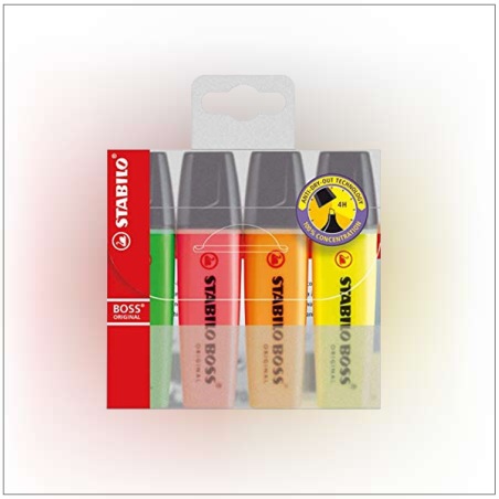 סט טושים להדגשה 1/4 סטבילו