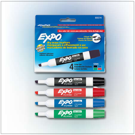 סט טושים ללוח מחיק אקספו 1/4 EXPO