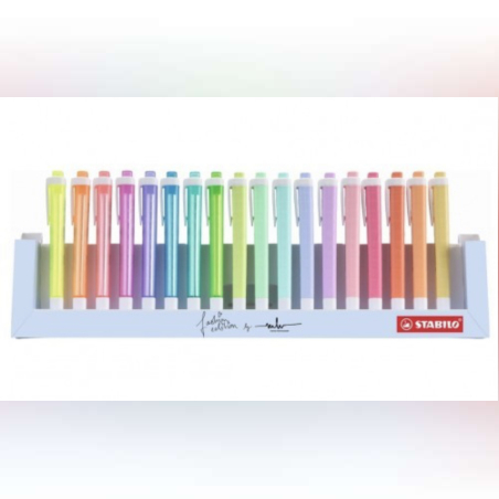 סט טושים להדגשה 18 גוונים סטבילו