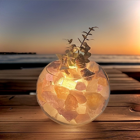 מנורת אבני  קריסטל מעוצבת