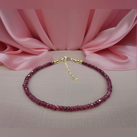 צמיד רובי ציפוי זהב 2 מיקרון