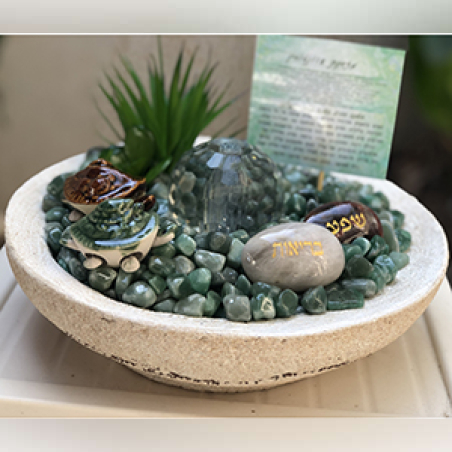 מזרקת אוונטורין גדולה משולבת קריסטל