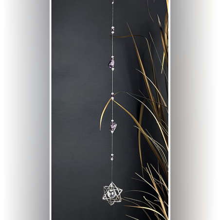 מובייל מגן דוד עם אבן האמטיסט