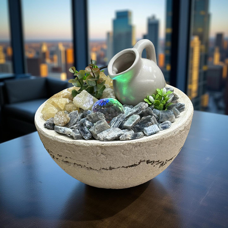 מפל קריסטלים טבעי – זרימה אנרגטית באבן וזכוכית