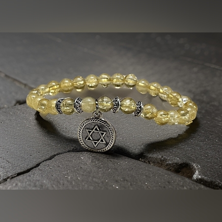 צמיד מגן דוד מאבני קריסטל סיטרין