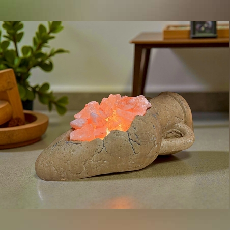 מנורת מלח הימלאיה דמוי כד שבור