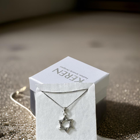 שרשרת תליון מגן דוד כסף 925