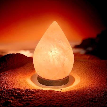 מנורת מלח הימלאיה בצורת טיפה