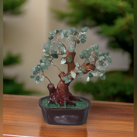 עץ בונסאי במגוון אבני קריסטל