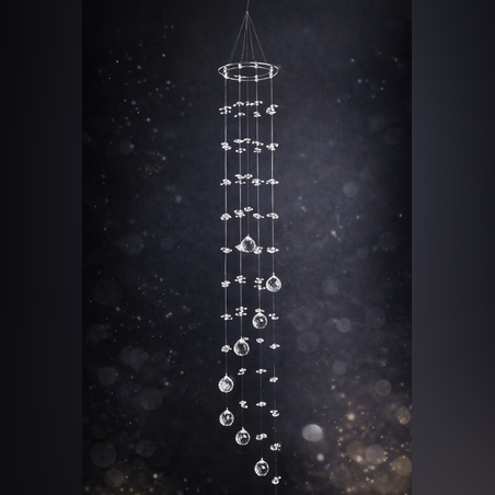 מובייל קריסטל 9 חוטים בשיבוץ משושי קריסטל