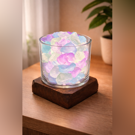 מנורת זכוכית צבעונית מעוצבת