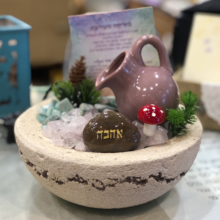 מזרקת מיני מעורבת רוז קוורץ ואמזונייט