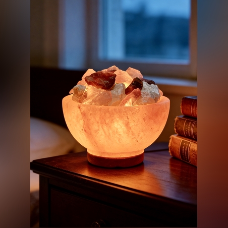 קערת מלח עם אבני קריסטל