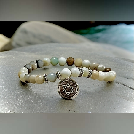 צמיד מגן דוד מאבני קריסטל מונסטון