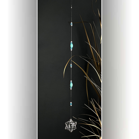 מובייל מגן דוד עם אבן הטורקיז