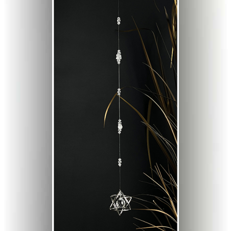 מובייל מגן דוד עם אבן הקוורץ