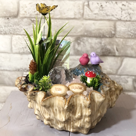 מזרקת קונכיה רוז קוורץ