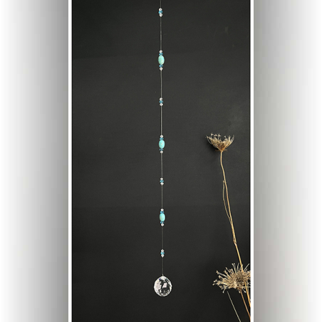 מובייל קריסטל 40 מ״מ אבן הטורקיז