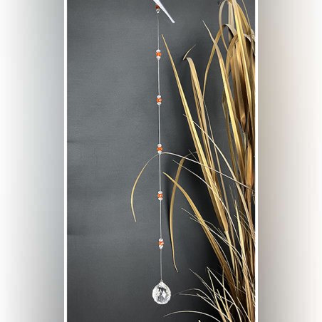 מובייל חוט קריסטל 30 מ״מ עם חרוזי קריסטל במגוון צבעים