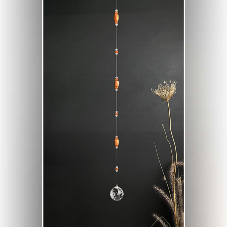 מובייל קריסטל 40 מ״מ אבן הקרנליאן