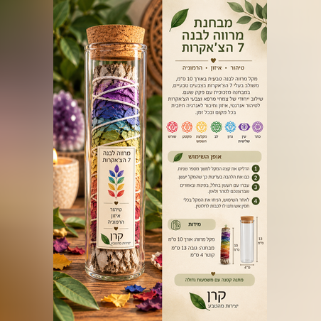 מבחנת מרווה לבנה 7 הצ׳אקרות – טיהור ואיזון
