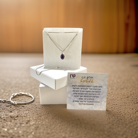 שרשרת עם תליון קריסטל אמטיסט